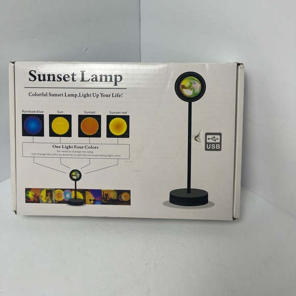 Sunset Lamp: Sunset Projection Lamp LED Light Rainbow Blue,Sun,Sunset,Sunset Red - Picture 1 of 4